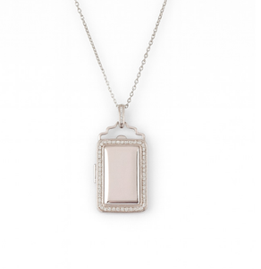 Collana Commemorativa in Argento <span class=keywords><strong>Sterling</strong></span> 925 con Ciondolo Urna Minimalista per Cremazione - Product Image 1