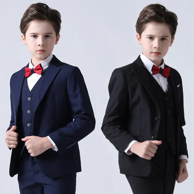 KS7769 Boys set holiday dress party wear kids boys 4 pcs set formal suit for boys