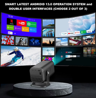 Vente directe d'usine F06 projecteur Portable Android 13 4K pas cher mini projecteur TV Home cinéma vidéo AirPlay Miracast