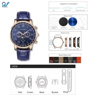 Mouvement automatique analogique unisexe en laiton avec date, 3 aiguilles, 38 heures, argent, SELLITA SW200-1 SZ 11 1/2''
