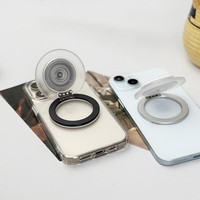 Support de téléphone magnétique réglable avec béquille rotative, support de téléphone portable portable, pliable pour bureau, poche et voyage, flexible