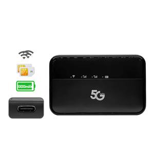 Router Móvil DNXT M3A Wifi 6 5G LTE con Doble Ranura para Tarjeta SIM, Módem Portátil con Batería LED de 10000 mAh y Velocidad de 1200 Mbps - Product Image 1