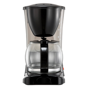 Machine à café filtre 12 tasses entièrement automatique, électrique, boîtier en plastique noir avec carafe en verre pour usage domestique ou au bureau - Product Image 3