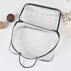 Custom Transparent Plastic PVC Zipper Bedding Pillow Quilt Cover <strong>Carrier</strong> <strong>Bag</strong> <strong>for</strong> Packing Bed Sheet With Rope Handle - Product Image 4