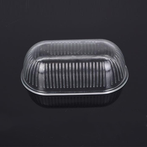 기계 압착 투명 무광 흰색 타원형 조명 유리 램프 갓, 내부 리브드 라인 포함, 실외 벽 조명용 - Product Image 4