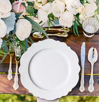 Vente en gros d'assiettes colorées en céramique de tournesol, service de table en porcelaine avec bordure dorée