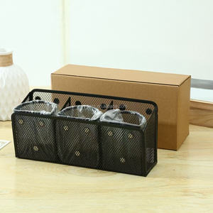 Organisateur de bureau magnétique en métal robuste avec <span class=keywords><strong>3</strong></span> paniers, support à crayons, accessoires pour tableau carré et casier de réfrigérateur - Vente en gros - Product Image 5