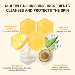 Jabón Sólido Artesanal Laikou Honey Natural Glow, Limpiador <span class=keywords><strong>Facial</strong></span>, <span class=keywords><strong>Gel</strong></span> de Ducha, Jabón para Manos, Cara, Espalda y Codos, 20g - Product Image 4