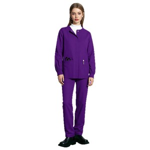 Women's Split Set Uniform Moisture Wicking Long Sleeve <b>Top</b> And Trousers For Caregivers And Postpartum Nannies - Product Image 5