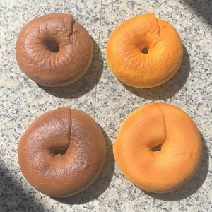 Bagel Round Toys Food <b>Sauce</b> Soft Rising Bread Needles Pink Party Decoration Sticky Cake Candy DIY Slow Rebound Squishy Play - Product Image 5