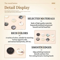 Boutons en résine personnalisables à 2 trous avec forme de cœur, motifs multiples, lavables, écologiques pour vêtements