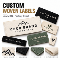 Étiquettes de vêtements personnalisées Yogoo OEM, badges tissés de qualité supérieure pour les usines de vêtements et la marque de studio