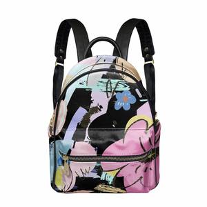 Tùy Chỉnh Cổ Điển Hoa In PU Da Nhỏ Thời Trang Ba Lô Có Thể Điều Chỉnh Dây Đeo Vai Ba Lô Cho Phụ Nữ Phụ Nữ Không Thấm Nước - Product Image 3