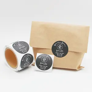 Autocollant personnalisé Étiquettes étanches de surface mate ronde de 2 pouces Autocollant d'étiquette de logo personnalisé pour sacs de bonbons