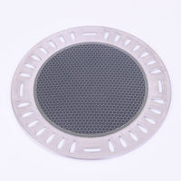 Plaque de cuisson ronde en acier inoxydable pour barbecue coréen commercial de 295 mm, fournie par l'usine, grille de barbecue antiadhésive