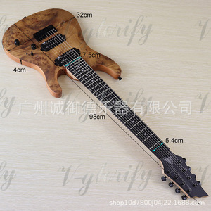 <span class=keywords><strong>Guitare</strong></span> électrique 8 cordes 39 pouces en érable avec finition mate, modèle professionnel pour étudiants, conçue pour la performance, design Ogumi - Product Image 2