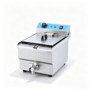 <span class=keywords><strong>Friteuse</strong></span> de comptoir électrique commerciale 16L à réservoir unique, contrôle précis de la température, acier inoxydable de qualité alimentaire, multi-anneaux - Product Image 1