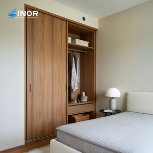 Armario de Madera Maciza de Doble Puerta, Armario de Gran Capacidad, Estructura de Madera Resistente al Agua para Dormitorio Familiar - Product Image 3