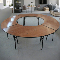 Tables de banquet pliantes en bois au design moderne pour hôtels, événements extérieurs et mariages - Mesas Para Eventos