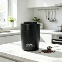 Bocal de conservation alimentaire intelligent sous vide en acier inoxydable, à pression constante, hermétique, pour grains de café et aliments pour animaux de compagnie