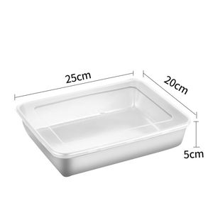 Bandeja Cuadrada <span class=keywords><strong>de</strong></span> <span class=keywords><strong>Acero</strong></span> <span class=keywords><strong>Inoxidable</strong></span> para Hornear y Servir, Apta para Horno, Galletas y Barbacoa, Apta para Lavavajillas - Product Image 6