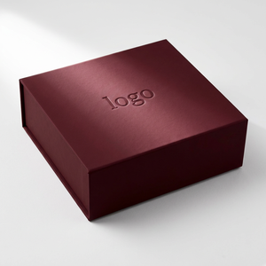 Caja de Lujo Color Vino Tinto Oscuro, Ecológica, con Laminado Mate, Cierre Magnético, Logotipo Grabado, Empaque Rígido Personalizado para Cosméticos, Crema Facial - Product Image 1
