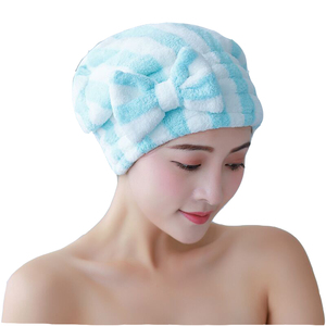 Tissu éponge super absorbant superfine sèche rapide microfibre de textile doux de luxe <span class=keywords><strong>En</strong></span> Velours Corail <span class=keywords><strong>Serviette</strong></span> de Cheveux - Product Image 4