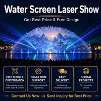 Écran d'eau laser intégré pour films, conception conceptuelle tout-en-un, simulation 3D, fabrication et construction, CE ROHS, premium, breveté, pour la nuit