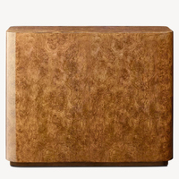 Table de Chevet de Luxe en Écorce de Bois Écologique et Durable, Meuble d'Appoint Moderne pour Salon, Chambre, Hôtel, Maison, Villa