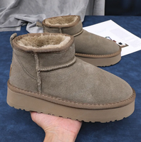 Automne/hiver nouvelles bottes de neige de créateur pour femmes avec velours chaud loisirs grand Couple bottes en coton à fond épais noir