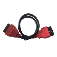 Cable adaptador de extensión de 30cm y 16 Pines, conector rojo OBD 2 OBD2 macho a 2 hembra