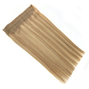 ผมต่อแบบฮาโลฮาโลฮาโลเส้น100% ผมมนุษย์ไล่ระดับสีบลอนด์ไปน้ำตาล - Product Image 4