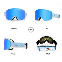 Nouvelles lunettes de ski anti-buée UV400 Snowboard lentille interchangeable pas de cadre magnétique en TPU lunettes de ski de neige personnalisées