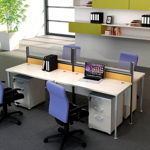 Estación de trabajo de oficina moderna, escritorio de oficina en forma de L, muebles de oficina modulares - Product Image 2