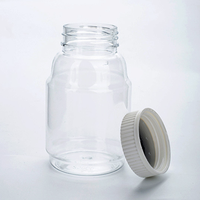 Flacon en plastique PET de qualité alimentaire de 250 ml, vide, pour pilules, vitamines, compléments alimentaires, comprimés, médicaments, avec bouchon de sécurité enfant.
