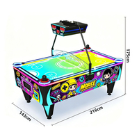 Nouvelle machine de jeu de hockey sur structure métallique avec balle à coussin d'air, équipement de divertissement de haute qualité à monnayeur pour deux joueurs