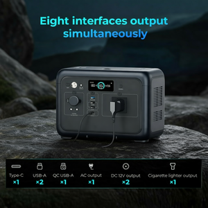 [Overseas Warehouse] Silent 800W UPS Powerstation LiFePO4 Battery 512Wh Powerbank Portable Power Station <b>Solar</b> Generator - Product Image 5