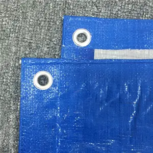 Tela de malla de poliéster recubierta de vinilo, lona azul plateada, para proveedores de telas de España