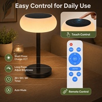 Lampe de table LED solaire rechargeable, étanche IP65, sans fil USB-C, 4000 mAh, commande tactile, simple, flexible, DC, pour extérieur