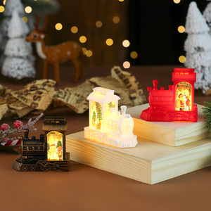 Nueva Lámpara Decorativa con Forma de Locomotora, Lámpara de Noche con Diseño de Vela, Regalo de Navidad, Decoración Navideña - Product Image 3