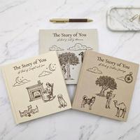Journal de grossesse personnalisé, livre de souvenirs pour bébé, couverture en cuir, reliure à point de selle, impression de logo en feuille métallisée, cadeau souvenir