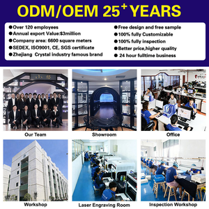 Lampe de nuit en cristal de qualité supérieure, vente en gros d'usine, boule de verre gravée au laser 3D, décoration de bureau et de maison, veilleuse avec base en <span class=keywords><strong>bois</strong></span> LED - Product Image 6