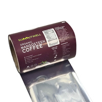 Rouleaux de film laminé PET/PE blanc personnalisables avec logo, recyclables, étanches et scellés, pour emballages alimentaires jetables de barquettes de lait et de biscuits