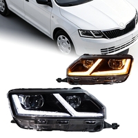Feux avant AKD pour Skoda Rapid Octavia, lentille de projecteur, 2014-2018, feux avant, clignotants, accessoire automobile