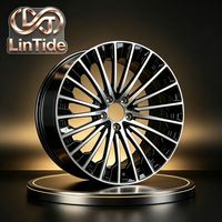 Jante en aluminium bicolore à rayons fins concaves et radiants pour voiture de tourisme, anti-oxydation, personnalisation en gros disponible