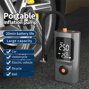 <span class=keywords><strong>Compresseur</strong></span> d'air portable pour pneus de voiture, sans fil, rechargeable, avec écran LCD, arrêt automatique, 150 PSI, pompe de gonflage rapide et compacte - Product Image 2