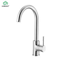 Excellent Fournisseur Robinet de Cuisine Monocommande en Acier Inoxydable 304 SUS Brossé, Mitigeur Chaud/Froid, Rotation à 360 Degrés