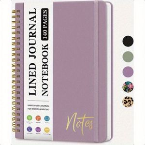Libreta de Direcciones de Cuero PU con Espiral, Tapa Dura A3, Páginas Gruesas con Líneas, Herramienta de Escritura Elegante - Product Image 1