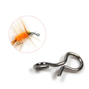 Fly Fishing Snap Quick change connect snap for Flies Hook & Lures Black Color High Carbon Steel Tackle Fishing Accessories