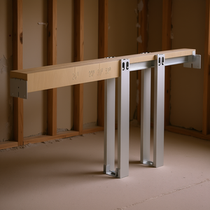 Kit telaio per porta a scomparsa in acciaio, larghezza da 24 a 32 pollici, altezza 80 pollici, per porte e finestre, design minimalista, finitura lucida - Product Image 2